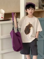 【90-160cm】半袖Ｔシャツ 男の子 ネコ プリント 韓国風 - 画像 (5)
