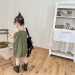 【80-130cm】ジャンプスーツ 女の子 ウォッシュド カジュアル - 画像 (4)