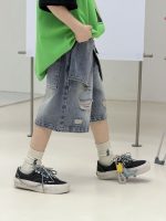【100-170cm】ショートパンツ 切り替え ファッション カジュアル デニム 男の子 - 画像 (3)