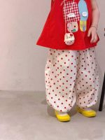 【80-140cm】アップリケ ベストorドット柄 パンツ 女の子 スウィート - 画像 (4)
