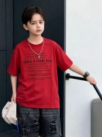 【90-160cm】Tシャツ アルファベット プリント カジュアル 夏新作