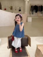 【90-140cm】ノースリープ トップスorパンツ 女の子 ドット柄 ゆったり - 画像 (4)