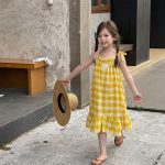 【90-140cm】ワンピース 女の子 チェック柄 キャミソール おしゃれ - 画像 (4)