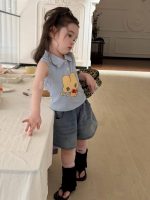 【80-130cm】折り襟 ベストorデニム ショートパンツ 女の子 かわいい - 画像 (5)