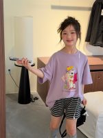 【100-160cm】Tシャツ プリント スウィート カジュアル 合わせやすい 半袖 - 画像 (4)