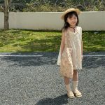 【80-130cm】ワンピース 女の子 無地 ノースリープ - 画像 (3)