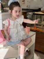 【90-140cm】フリル シャツorショートパンツ 女の子 リボン付き スウィート - 画像 (4)