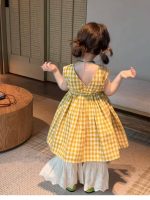 【90-140cm】チェック柄 ワンピースor無地 パンツ 女の子 ノースリープ - 画像 (3)