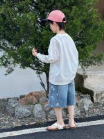 【90-150cm】長袖Ｔシャツ 男の子 無地 シンプル ゆったり - 画像 (6)