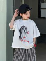 【90-160cm】半袖Ｔシャツ 男の子 イヌ プリント 通気性拔群 - 画像 (4)