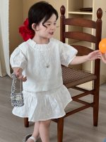 【90-140cm】セットアップ 女の子 刺繍 リボン付き おしゃれ - 画像 (4)