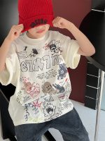 【90-160cm】半袖Tシャツ 男の子 プリント ゆったり