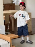 【90-160cm】半袖Tシャツ 男の子 カートゥーン シンプル - 画像 (4)