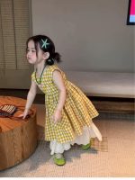【90-140cm】チェック柄 ワンピースor無地 パンツ 女の子 ノースリープ - 画像 (6)