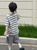 【100-160cm】半袖Tシャツ 男の子 ボーダー柄 ゆったり - 画像 (6)