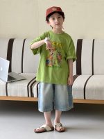 【90-160cm】半袖Tシャツ 男の子 プリント カートゥーン - 画像 (4)