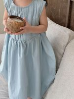 【90-150cm】ワンピース 女の子 無地 ノースリープ 韓国風 - 画像 (6)