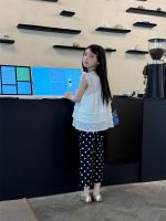 【100-160cm】ズボン ドット柄 カジュアル 八分丈 ゆったり 女の子 夏新作 - 画像 (6)