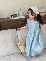【90-150cm】ワンピース 女の子 無地 ノースリープ 韓国風 - 画像 (3)