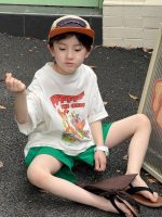 【90-160cm】半袖Tシャツ 男の子 プリント カートゥーン - 画像 (3)