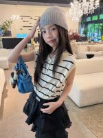【100-160cm】ベスト ニット ストライプ 韓国風 ノースリーブ カジュアル 女の子 - 画像 (4)