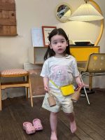 【80-130cm】半袖Tシャツorショートパンツ 女の子 プリント カートゥーン - 画像 (5)