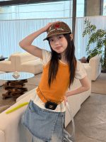 【100-160cm】ベスト 無地 韓国風 シンプル ノースリーブ 着やせ 女の子 - 画像 (2)