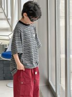 【90-160cm】半袖Ｔシャツ 男の子 ボーダー柄 レトロ - 画像 (5)