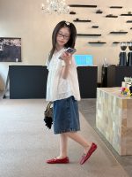 【100-160cm】ショートパンツ 夏新作 韓国風 ゆったり 五分丈 ゆったり デニム - 画像 (5)