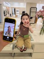 【80-130cm】ワンショルダー キャミソールor七分丈 パンツ 女の子 ボーダー柄 - 画像 (4)