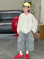 【90-160cm】アウター+ベスト 男の子 2点セット ボーダー柄 - 画像 (3)