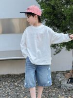【90-150cm】長袖Ｔシャツ 男の子 無地 シンプル ゆったり - 画像 (2)