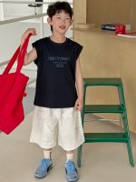 【90-160cm】Ｔシャツ 男の子 プリント 英字 ノースリープ - 画像 (5)