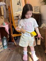 【80-130cm】半袖Tシャツorショートパンツ 女の子 プリント カートゥーン - 画像 (3)