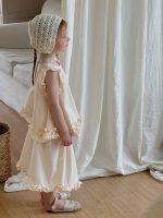 【90-150cm】セットアップ 女の子 フリル ノースリープ カジュアル - 画像 (5)