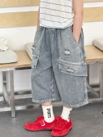 【90-160cm】パンツ 男の子 ポケット付き カーゴパンツ - 画像 (3)