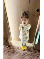 【90-140cm】ワンピース 女の子 プリント ノースリープ カートゥーン - 画像 (4)
