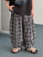 【90-150cm】パンツ 男の子 チェック柄 レトロ 合わせやすい - 画像 (3)