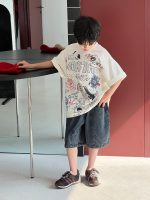 【90-160cm】半袖Tシャツ 男の子 プリント ゆったり - 画像 (4)