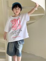 【90-160cm】半袖Tシャツ 男の子 プリント 英字 カジュアル - 画像 (3)