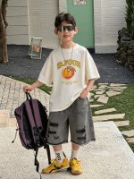 【90-160cm】半袖Ｔシャツ 男の子 プリント 合わせやすい - 画像 (2)