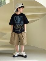 【90-160cm】半袖Tシャツ 男の子 プリント 英字 カジュアル - 画像 (6)