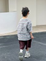 【90-160cm】半袖Ｔシャツ 男の子 ボーダー柄 グラフィティ - 画像 (5)