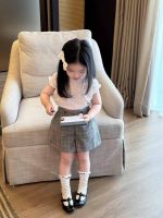 【80-130cm】半袖Tシャツorチェック柄 ショートパンツ 女の子 フリル シンプル - 画像 (6)