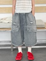 【90-160cm】パンツ 男の子 ポケット付き カーゴパンツ - 画像 (2)