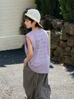 【100-160cm】ベスト 男の子 プリント 英字 カジュアル - 画像 (4)
