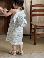 【90-140cm】ワンピース&ハット 女の子 花柄 キャミソール　 - 画像 (4)
