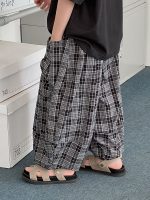 【90-150cm】パンツ 男の子 チェック柄 レトロ 合わせやすい - 画像 (4)