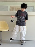 【90-160cm】半袖Ｔシャツ 男の子 プリント 英字 トレンド - 画像 (4)