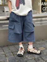 【100-160cm】七分丈パンツ 男の子 無地 ファッション - 画像 (3)